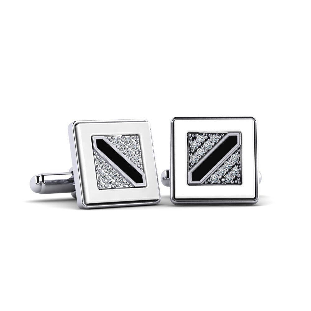14ct White Gold Cufflink Arredondo