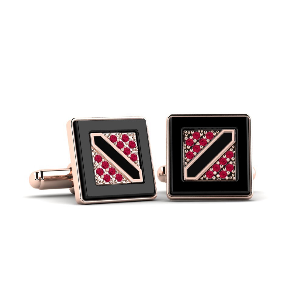 9k Oro Rosa Rubí Gemelo Arredondo