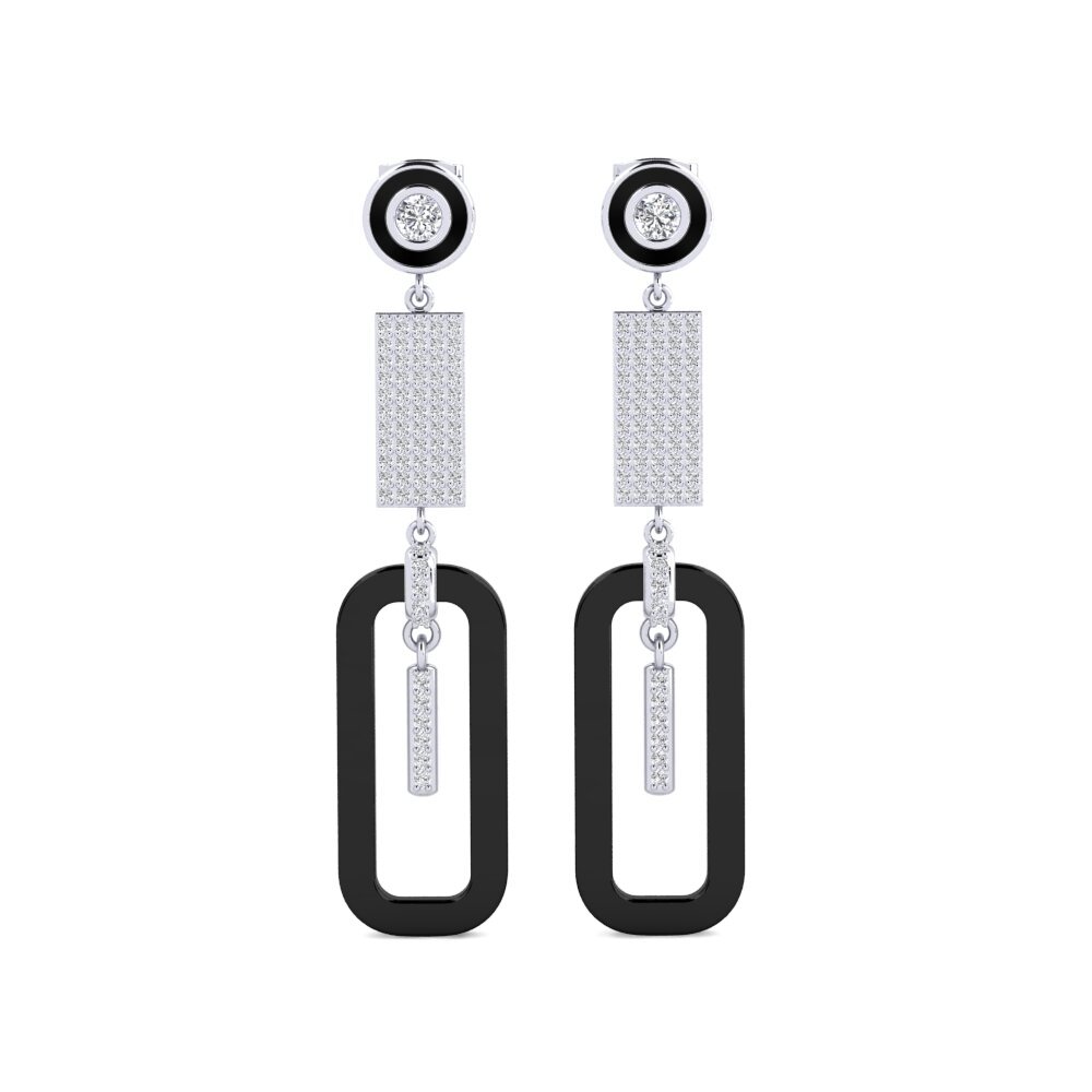 950 Palladium Diamond Women's Earring Artan