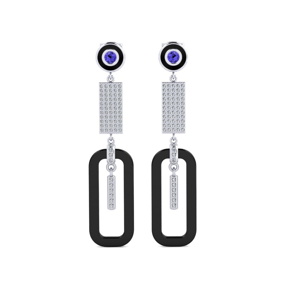 White Silver Tanzanite Women's Earring Artan