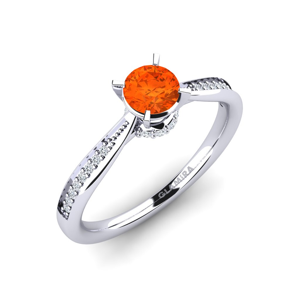 Fire Opal Engagement Ring Artrina
