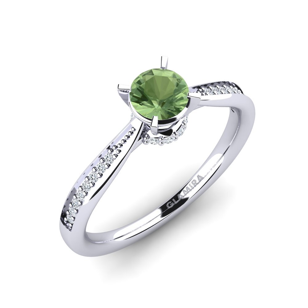 Green Sapphire Engagement Ring Artrina