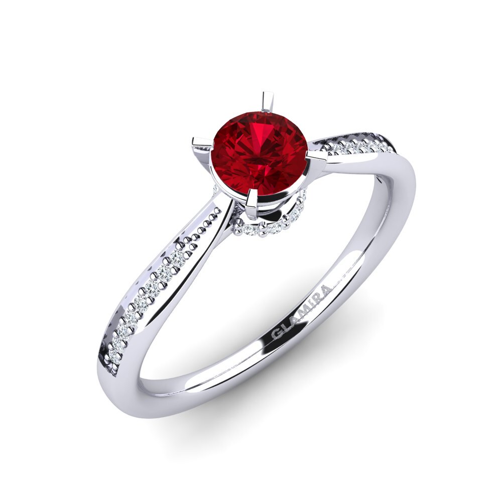 Red Zirconia Engagement Ring Artrina
