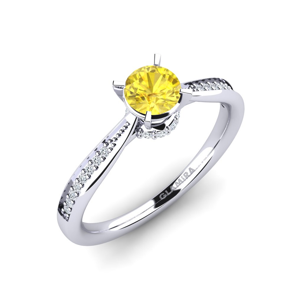 Yellow Sapphire Engagement Ring Artrina