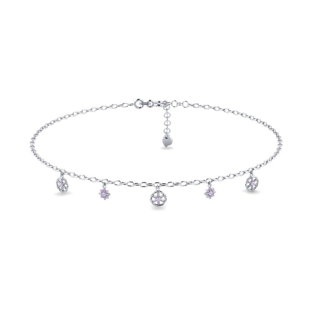 Damen fußkette Arval Amethyst