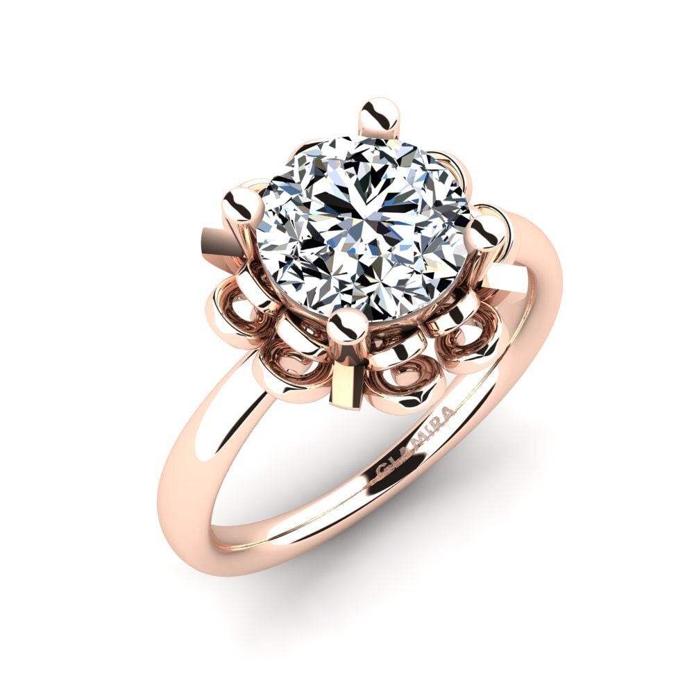 18ct Rose Gold Engagement Ring Aryana