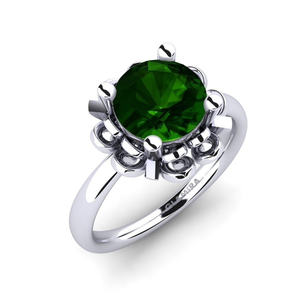 Tourmaline Verte Bague de fiançailles Aryana