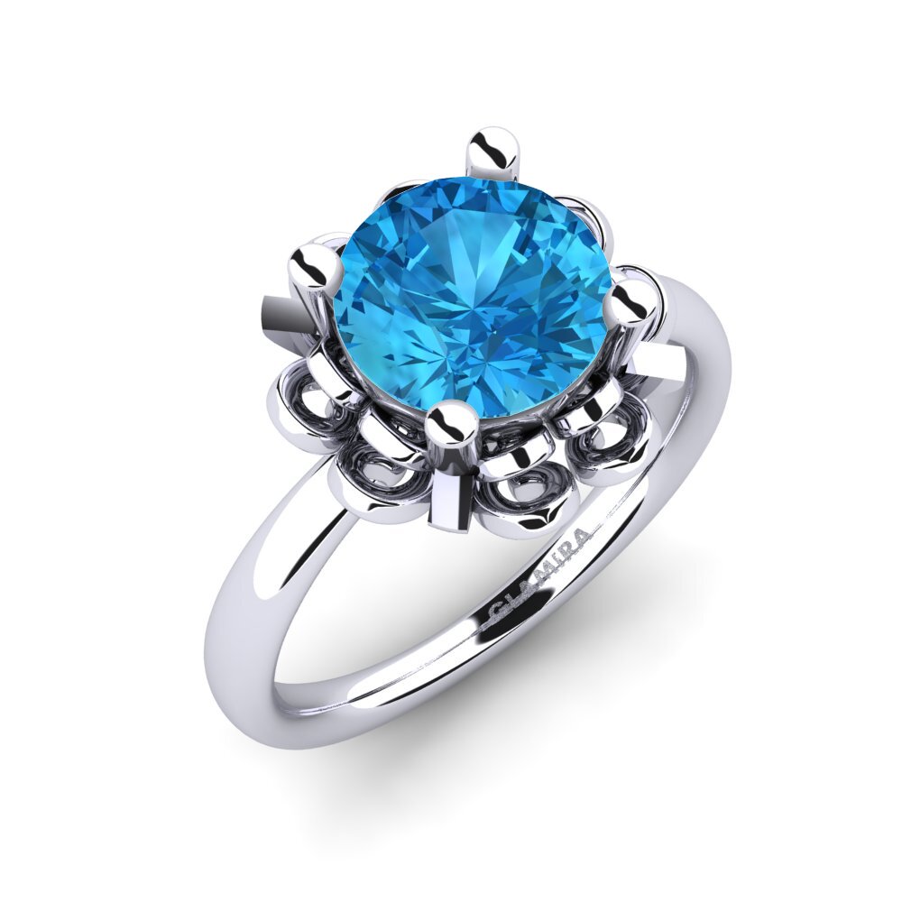 Blue Topaz Engagement Ring Aryana