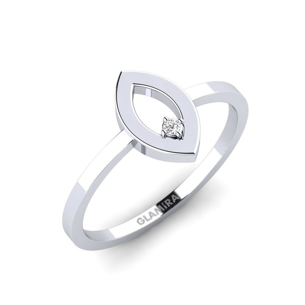 14k Oro Blanco Anillo Ascocenda Daughter
