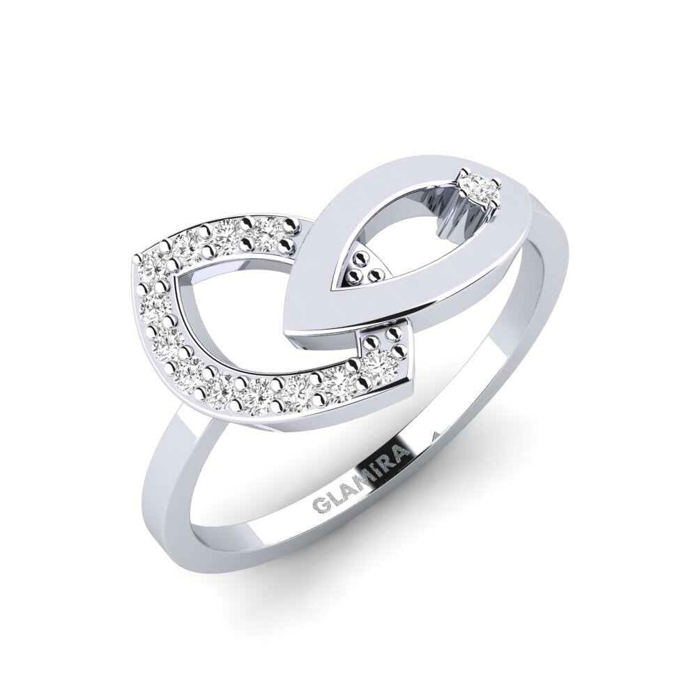 14k Oro Blanco Anillo Ascocenda Mother