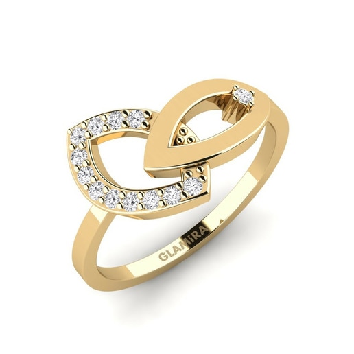 Ring Ascocenda Mother 585 Yellow Gold & White Sapphire