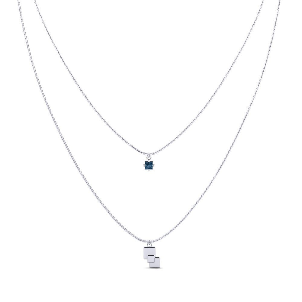 Diamante Azul Collar de Mujer Asdesa