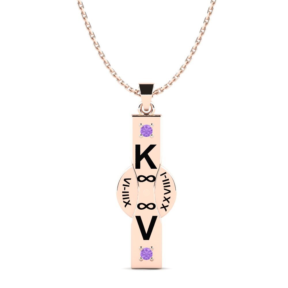 Rotgold 585 Amethyst Damen anhänger Ashlyn