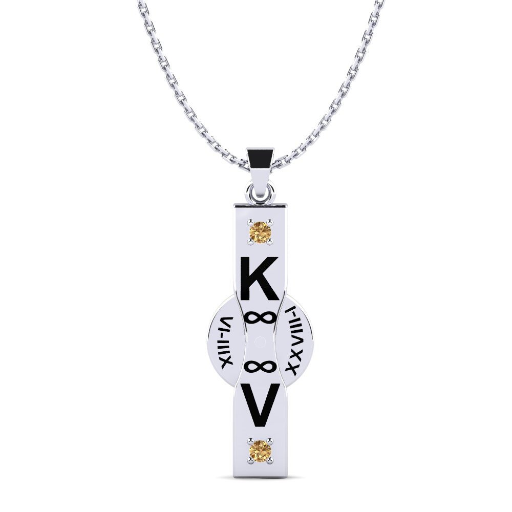 Plata 925 Diamante Marrón Colgante de Mujer Ashlyn