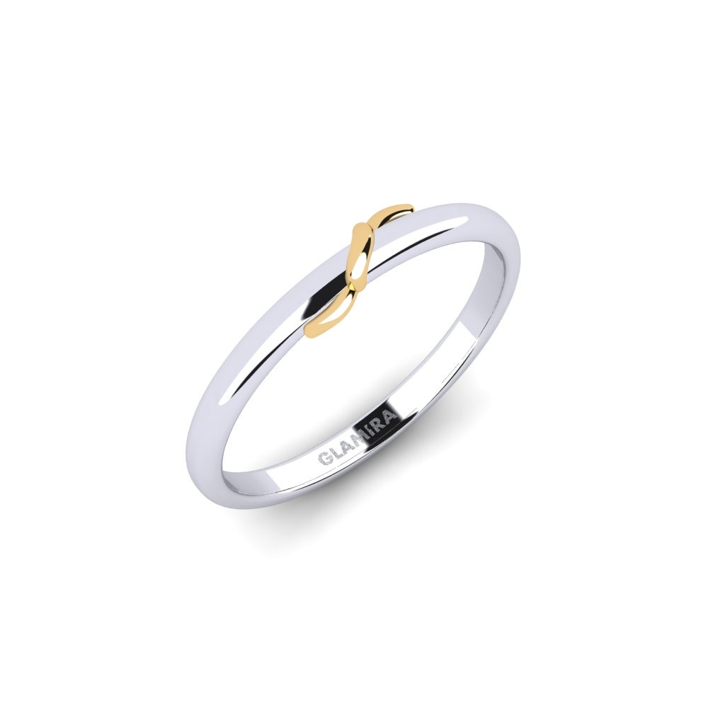 Fashion 18k White & Yellow Gold Ring Asja