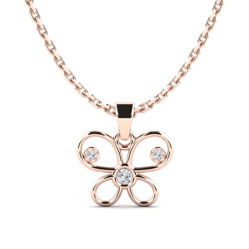 18k Oro Rosa Diamante Colgante de Mujer Askalllay