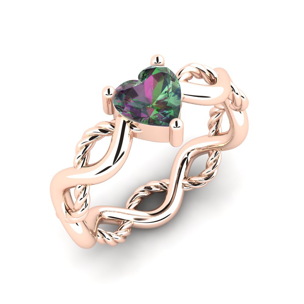 Rotgold 750 Mystic Topas Ring Assieve