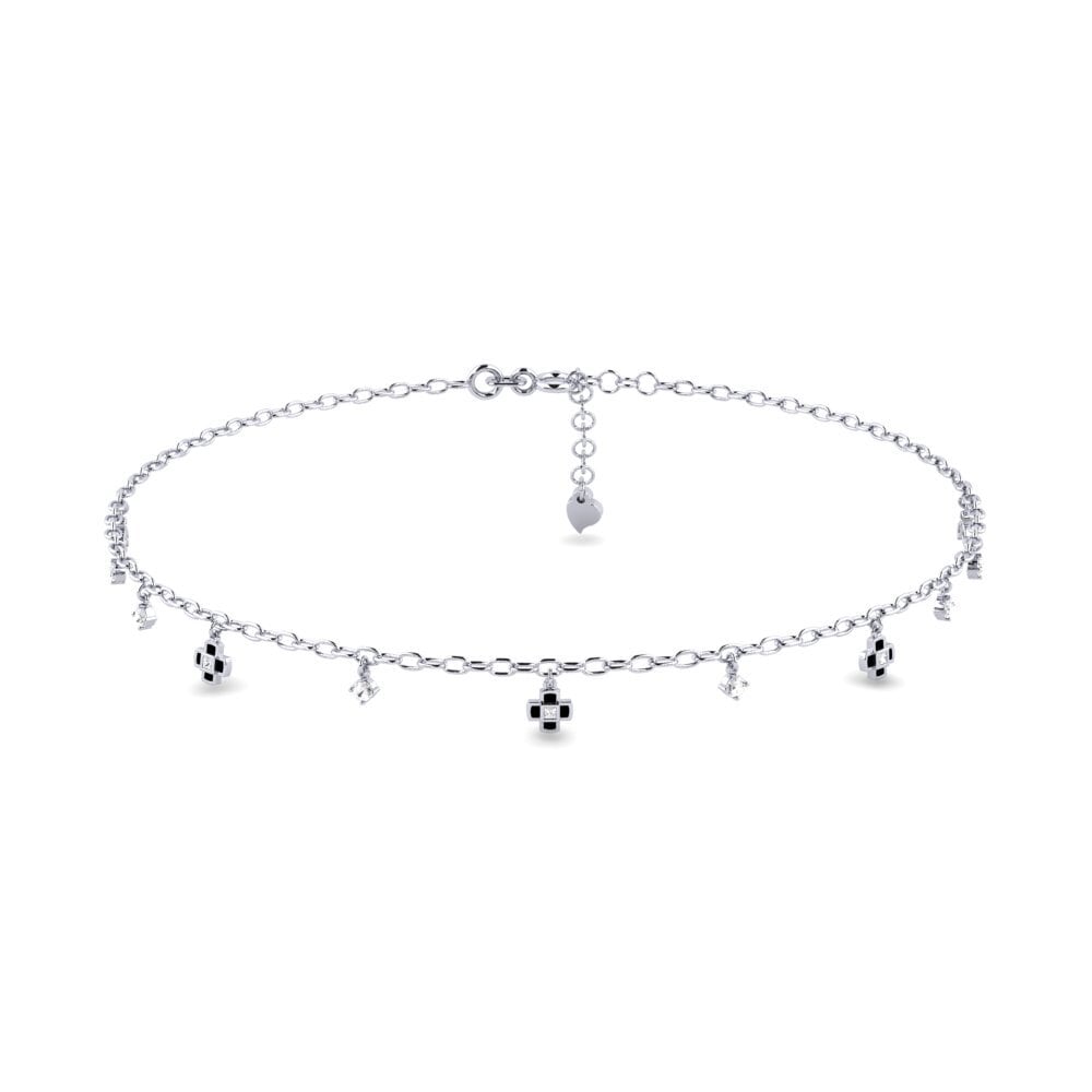 Marquise White sapphire Women's Anklet Assoniac