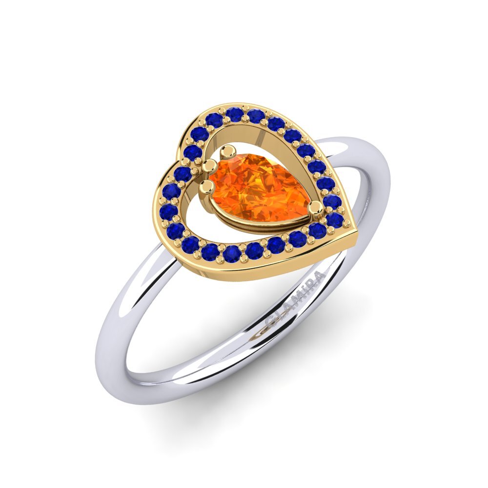 14ct White & Yellow Gold Ring Astrid