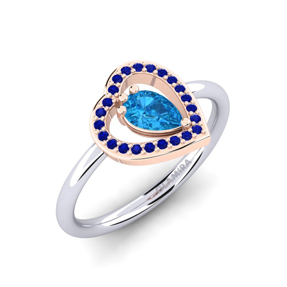 18ct White & Rose Gold Ring Astrid