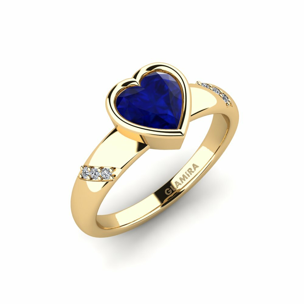 Saphir Bague de fiançailles Asunan - Heart