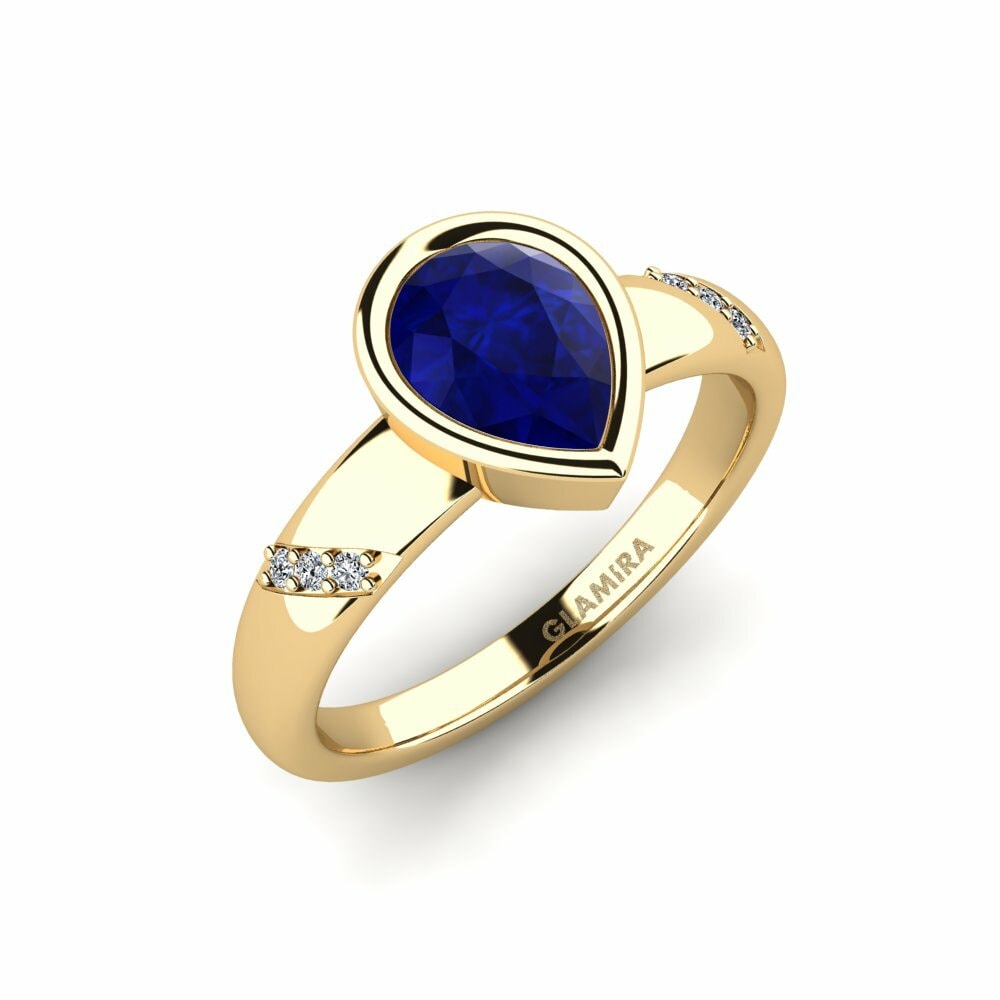 Saphir Bague de fiançailles Asunan - Pear