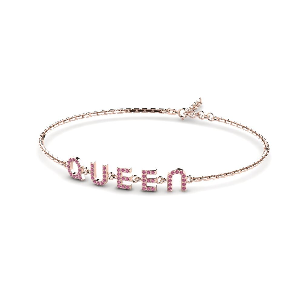 14ct Rose Gold Rhodolite Garnet Women's Bracelet Aswelly