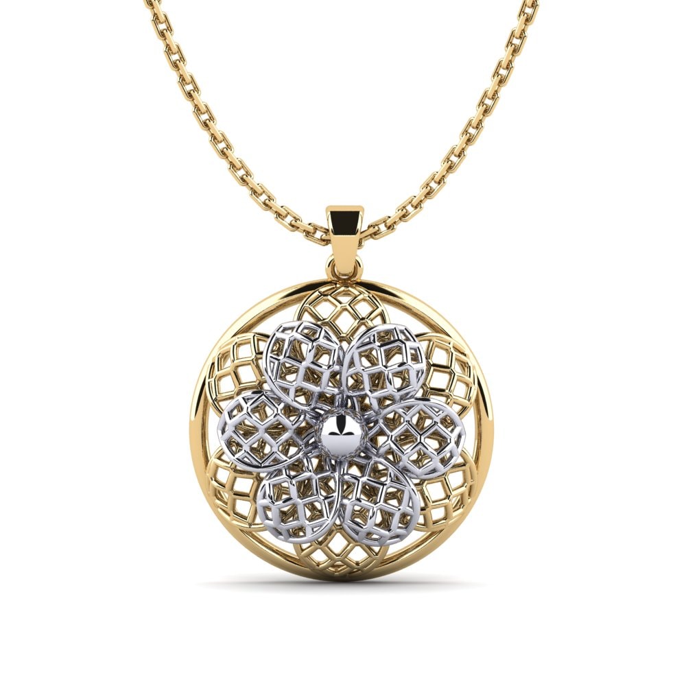 18k Yellow & White Gold Pendant Atlel