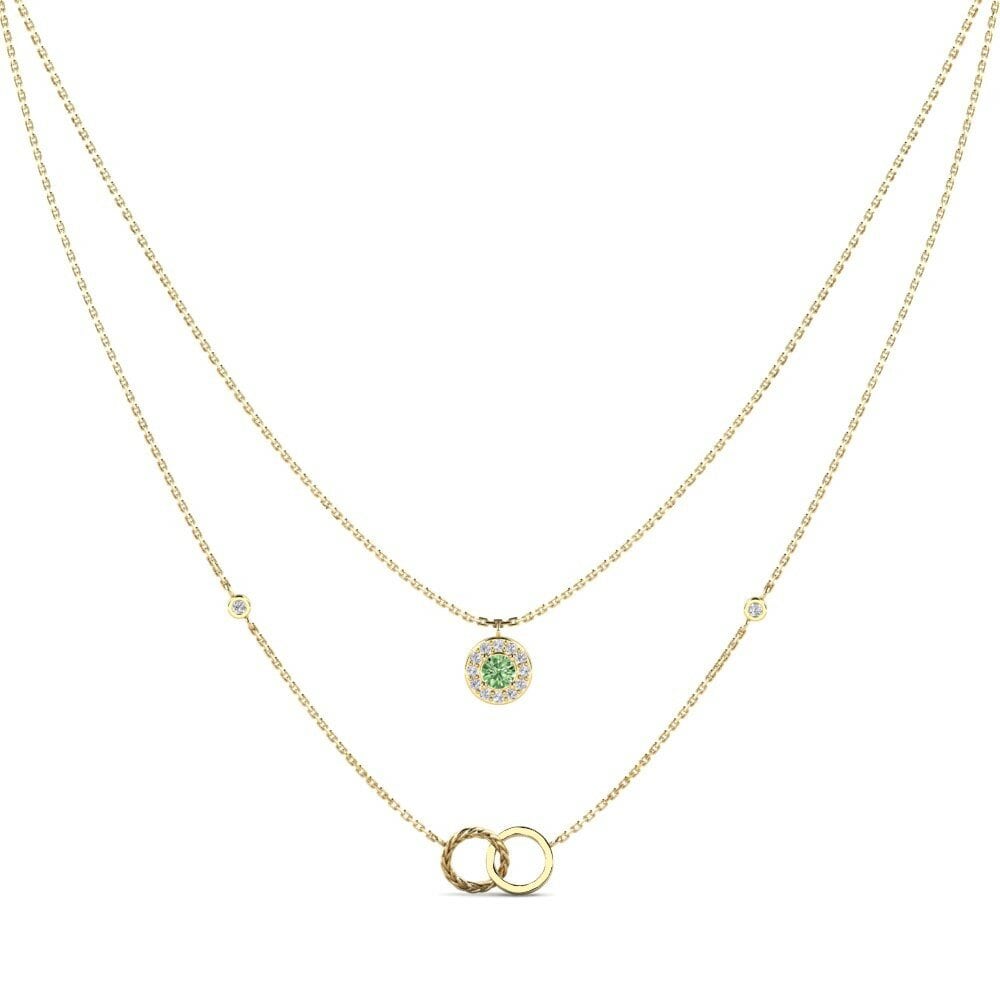 Green Diamond Women's Necklace Atmintis