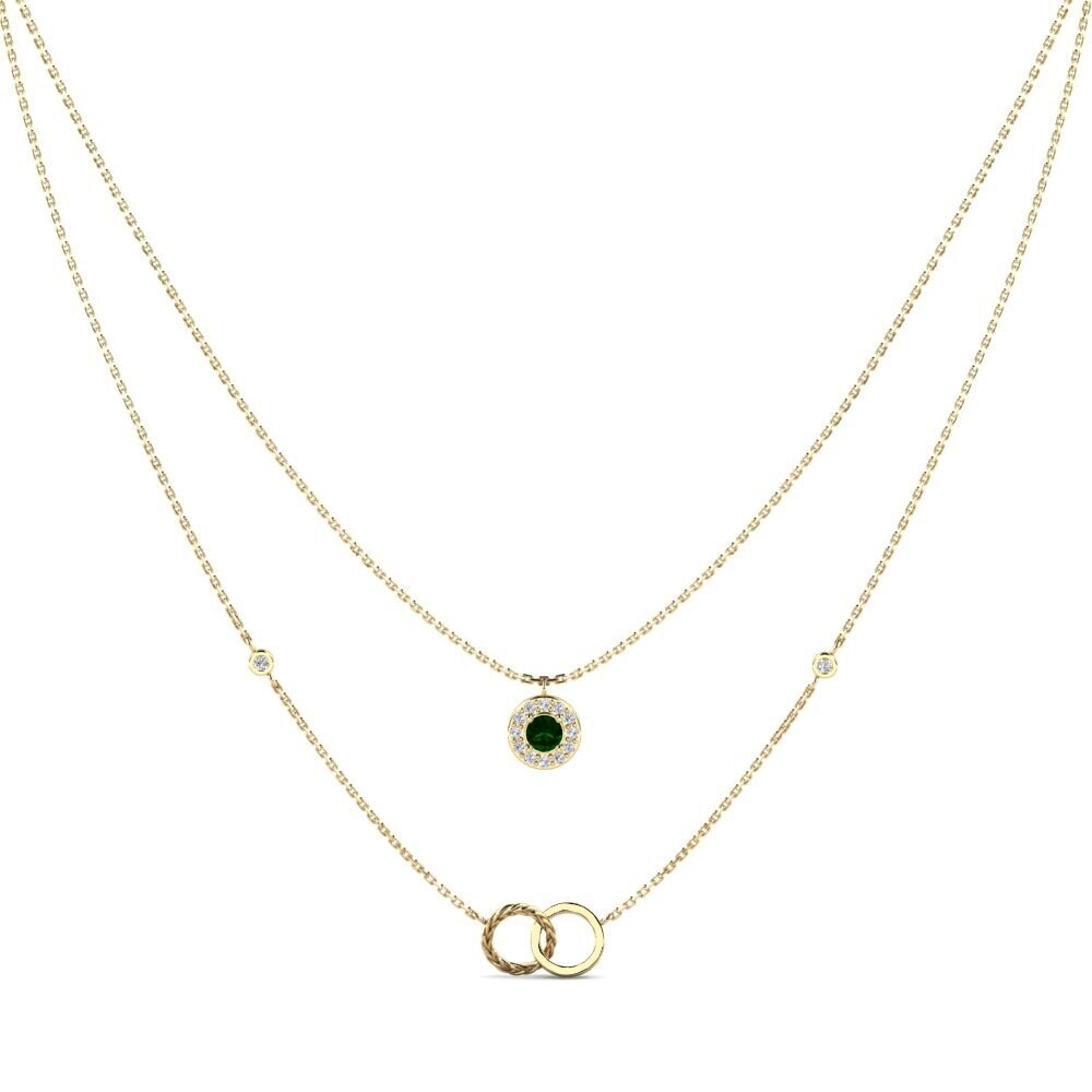 Green Tourmaline Women's Necklace Atmintis