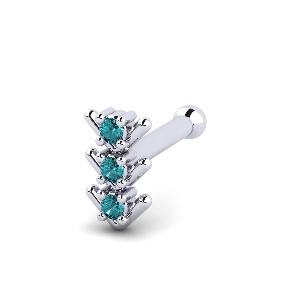Blue Diamond Nose Pin Atomo