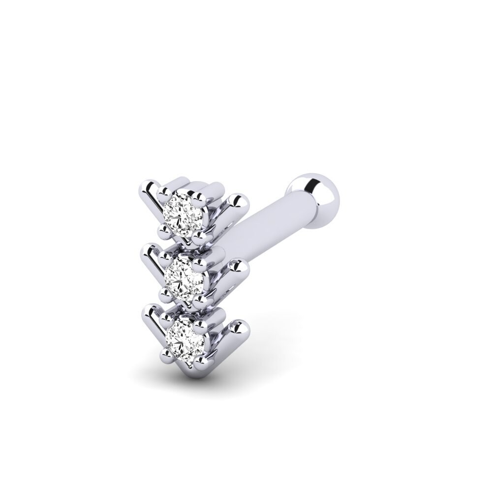 Moissanit Piercing do nosu Atomo