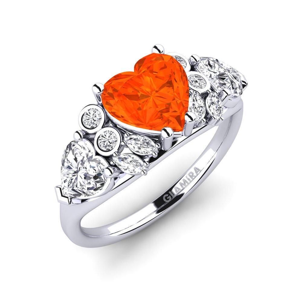 Fire Opal Engagement Ring Atsuko
