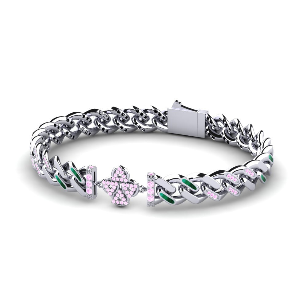 Pink Sapphire Women's Bracelet Attelling