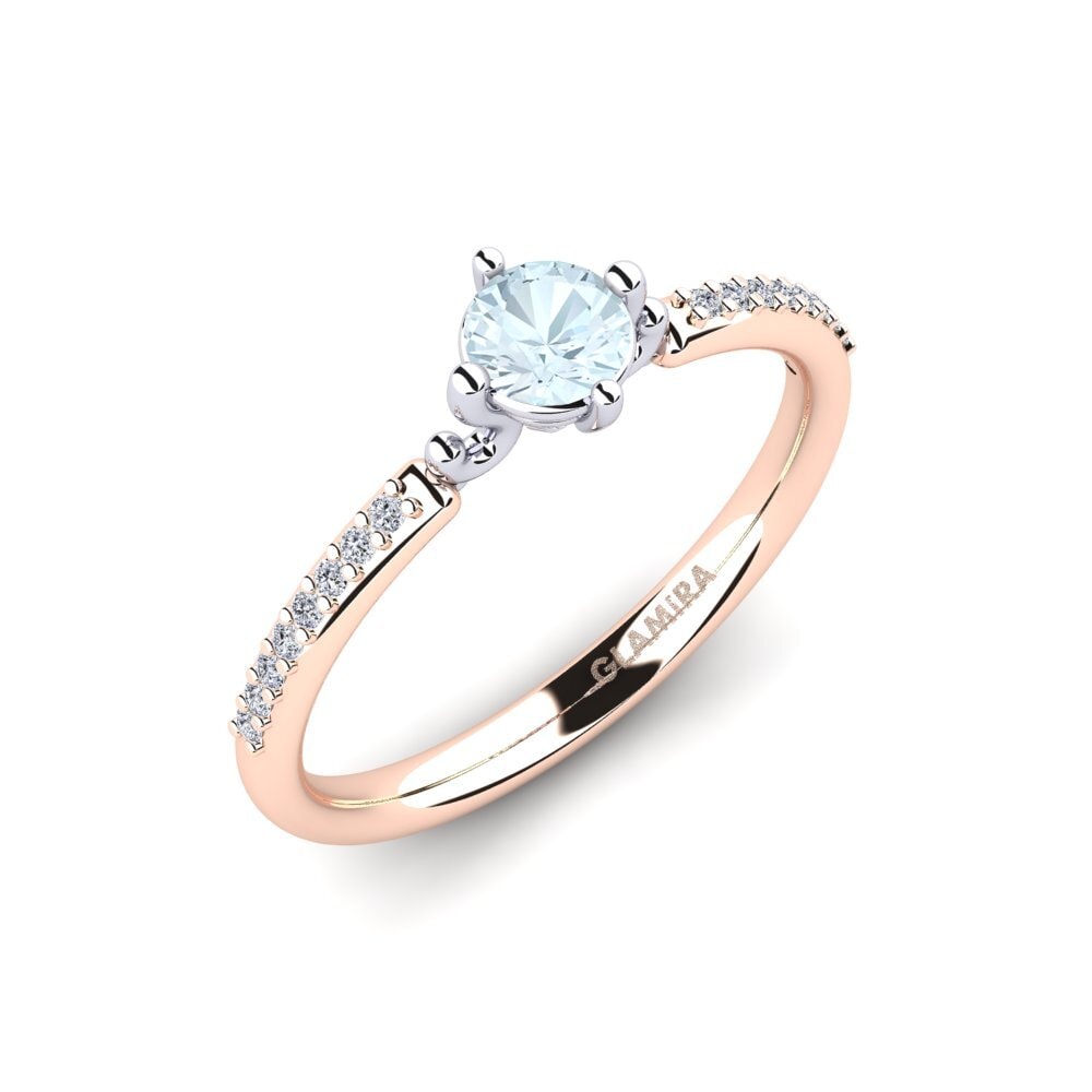 14ct Rose / White Gold Engagement Ring Aubriel