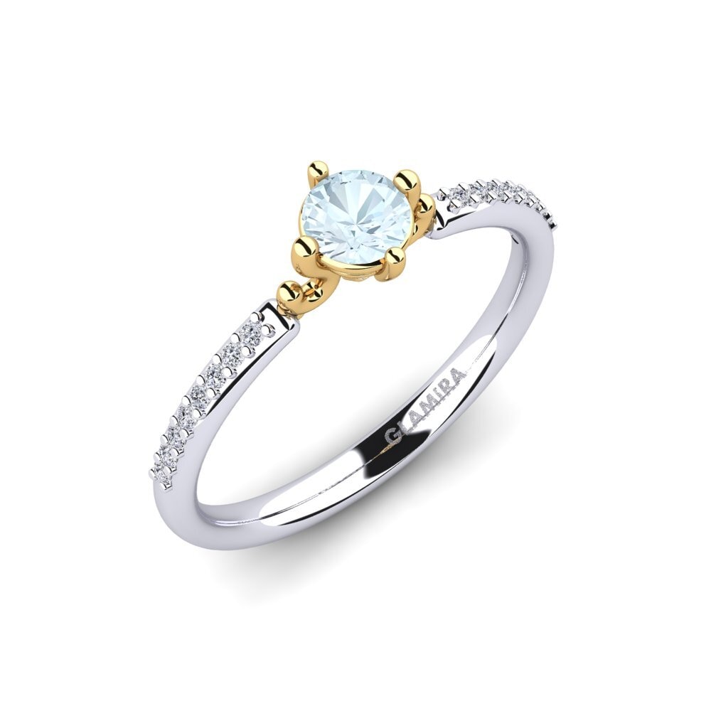 14ct White / Yellow Gold Engagement Ring Aubriel
