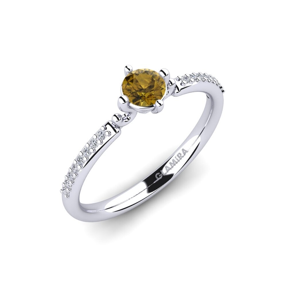 Brown Zircon Engagement Ring Aubriel