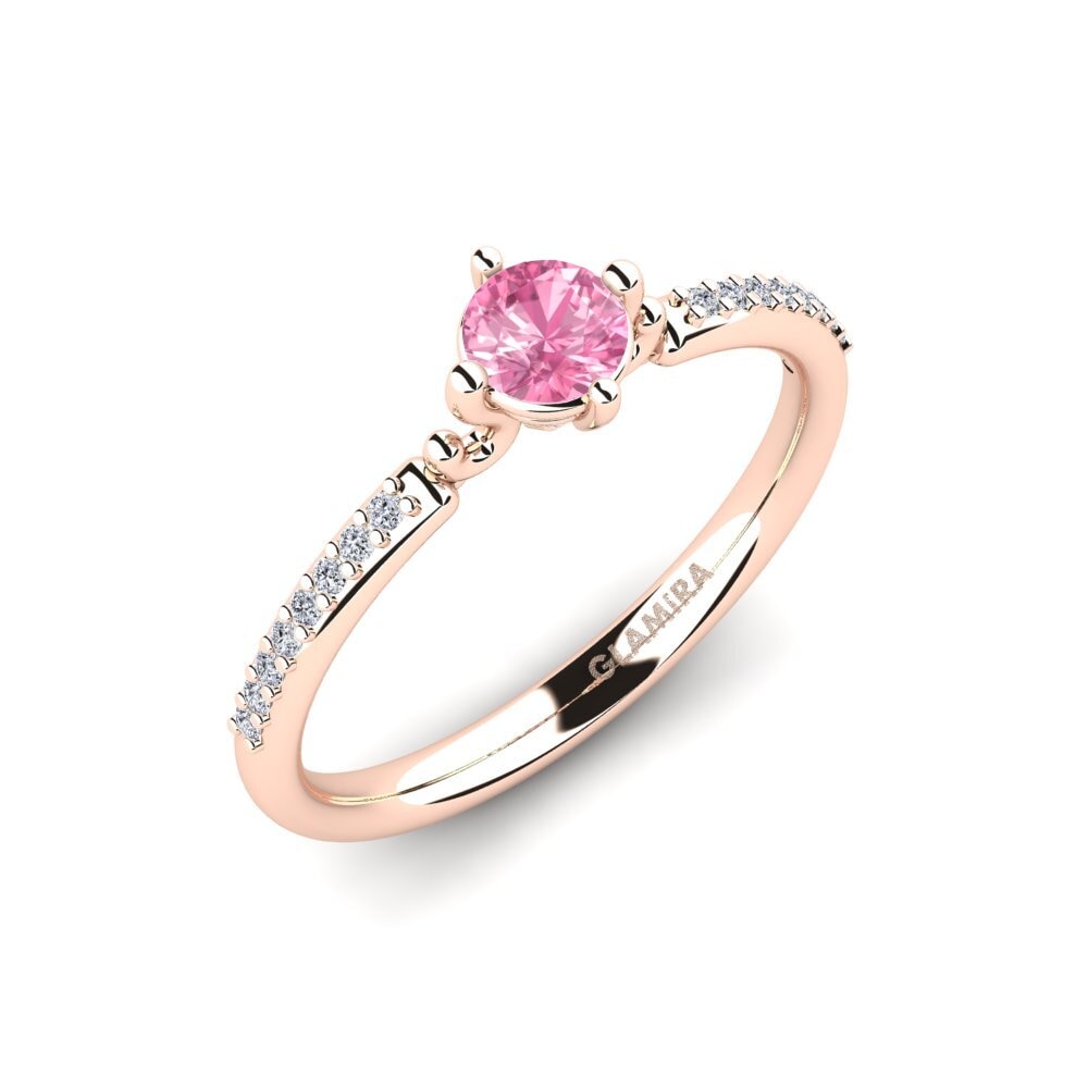 14ct Rose Gold Pink Sapphire Engagement Ring Aubriel