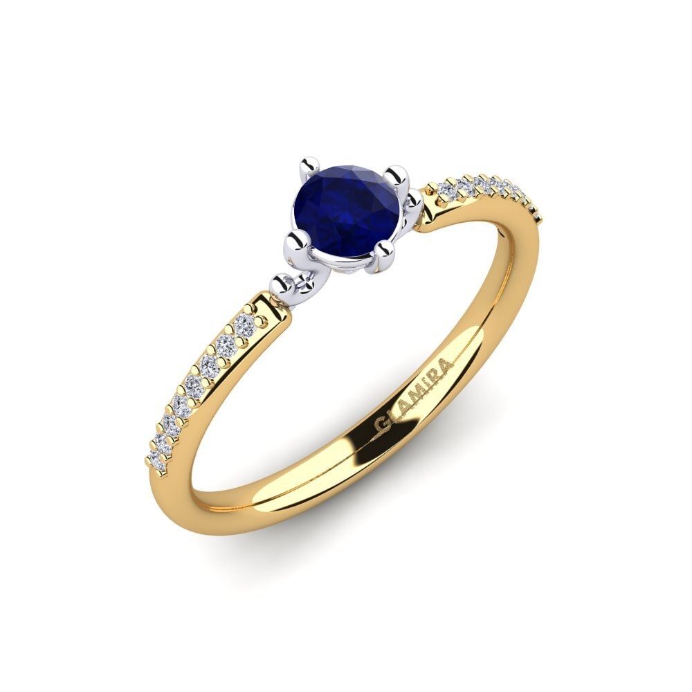 14ct Yellow / White Gold Engagement Ring Aubriel