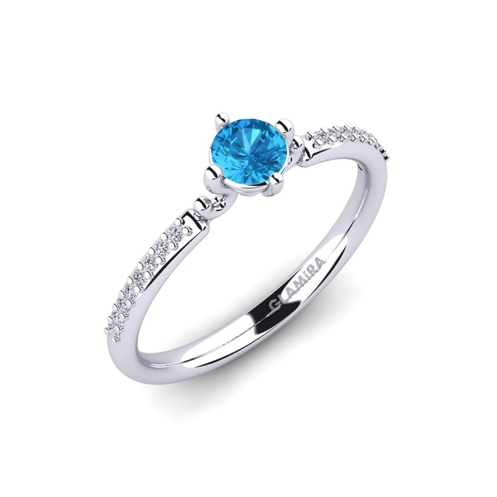 Blue Topaz Engagement Ring Aubriel