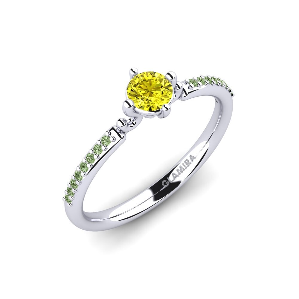 9k Oro Blanco Anillo de compromiso Aubriel