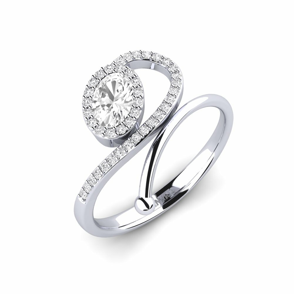 Saphir Blanc Bague Augie