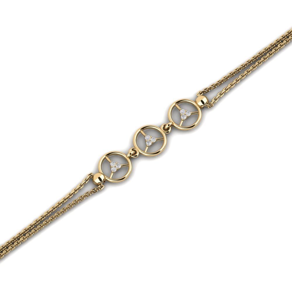 Women's Bracelet Augis - Diamond 18ct Yellow Gold 0.045 Carat free ...