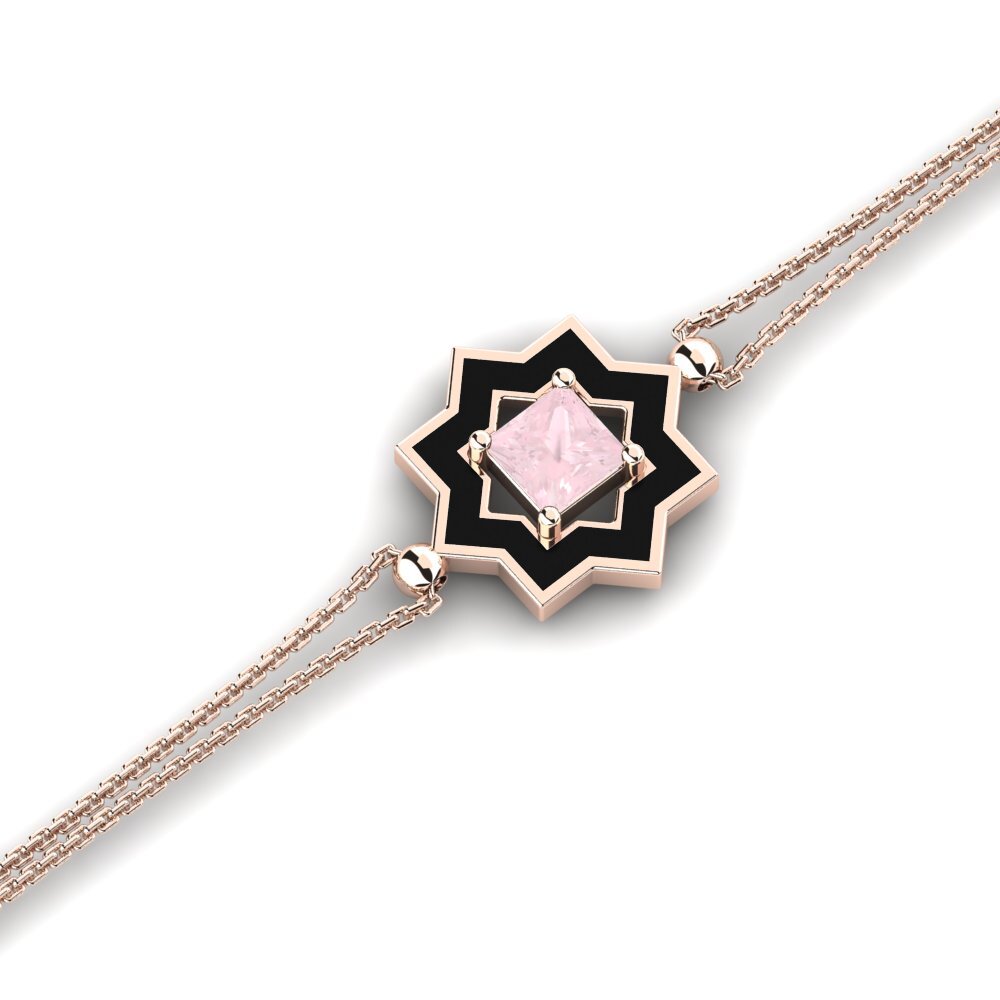 9ct Rose Gold Rose Quartz Women's Bracelet Aujac