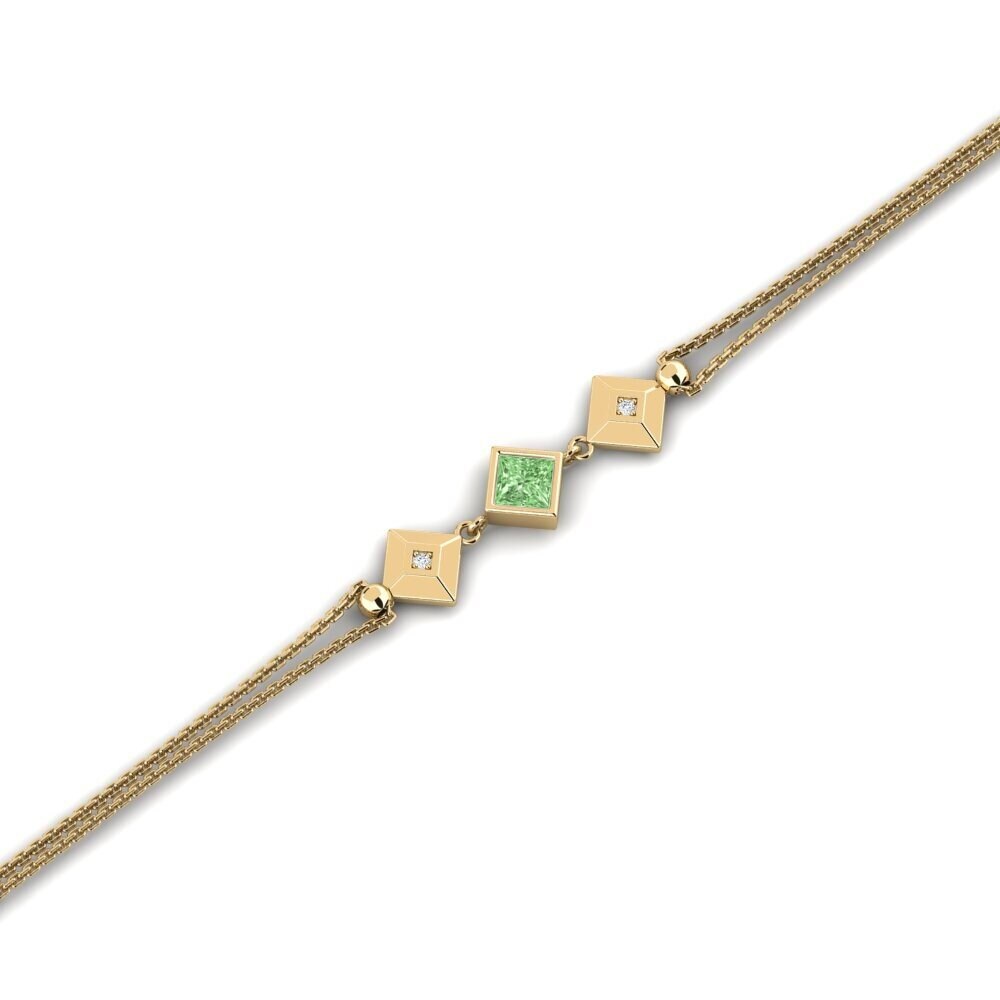 Princess Green Diamond Women's Bracelet Aundies