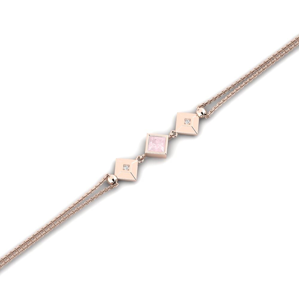 9ct Rose Gold Rose Quartz Women's Bracelet Aundies