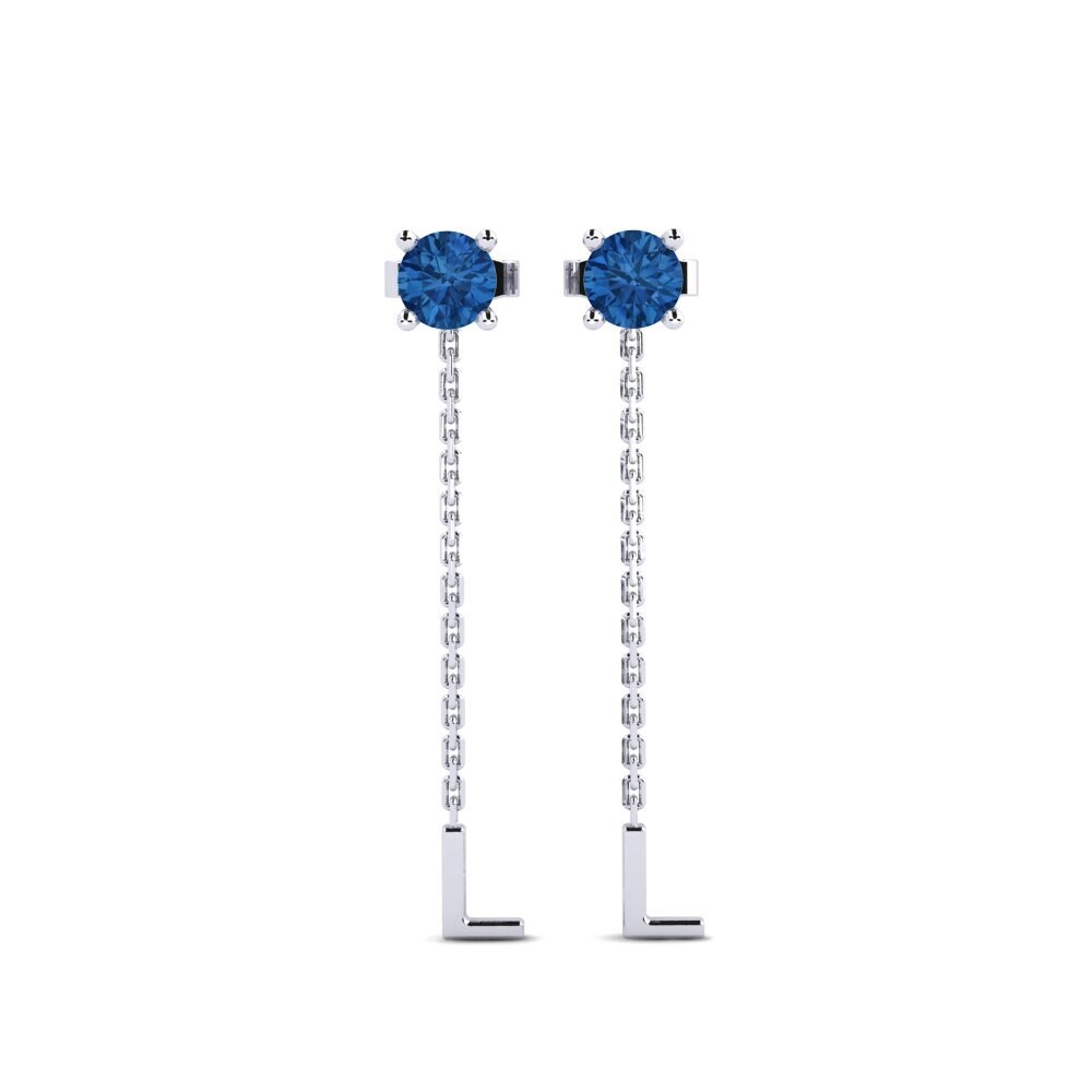 Dark Blue Zirconia Women's Earring Aundrea L