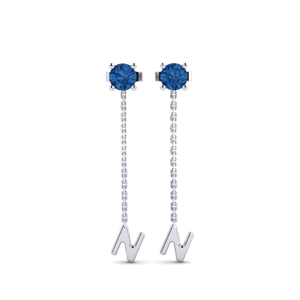 Dark Blue Zirconia Women's Earring Aundrea N