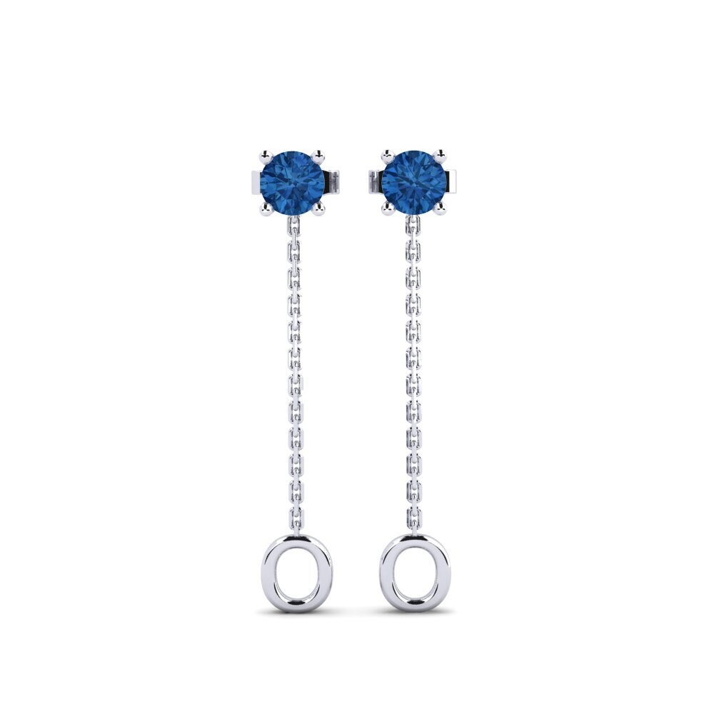 Dark Blue Zirconia Women's Earring Aundrea O
