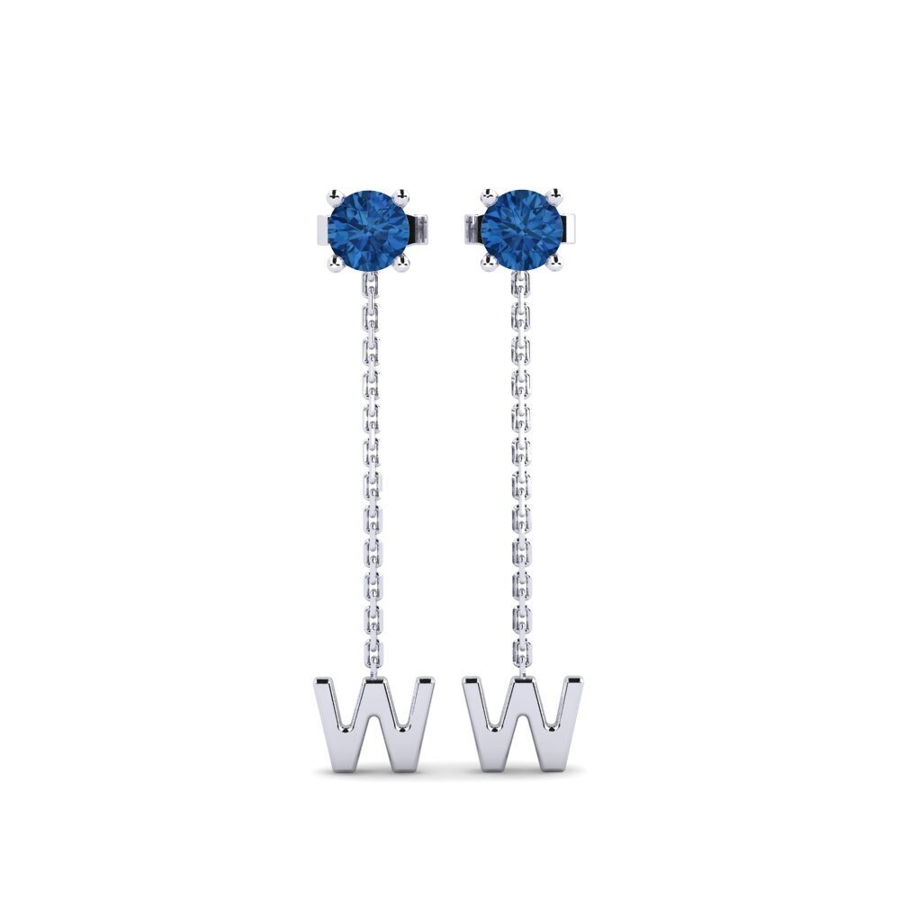 Dark Blue Zirconia Women's Earring Aundrea W